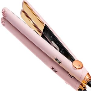 Pink Hair Straightener with Gold Plates